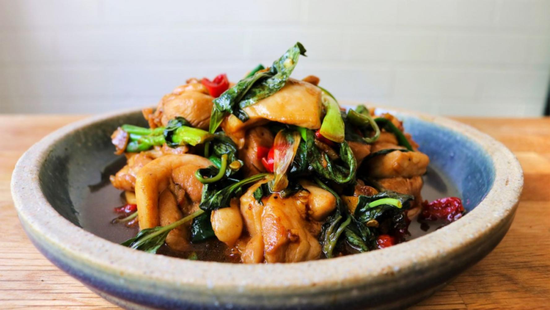 Thai chilli basil chicken
